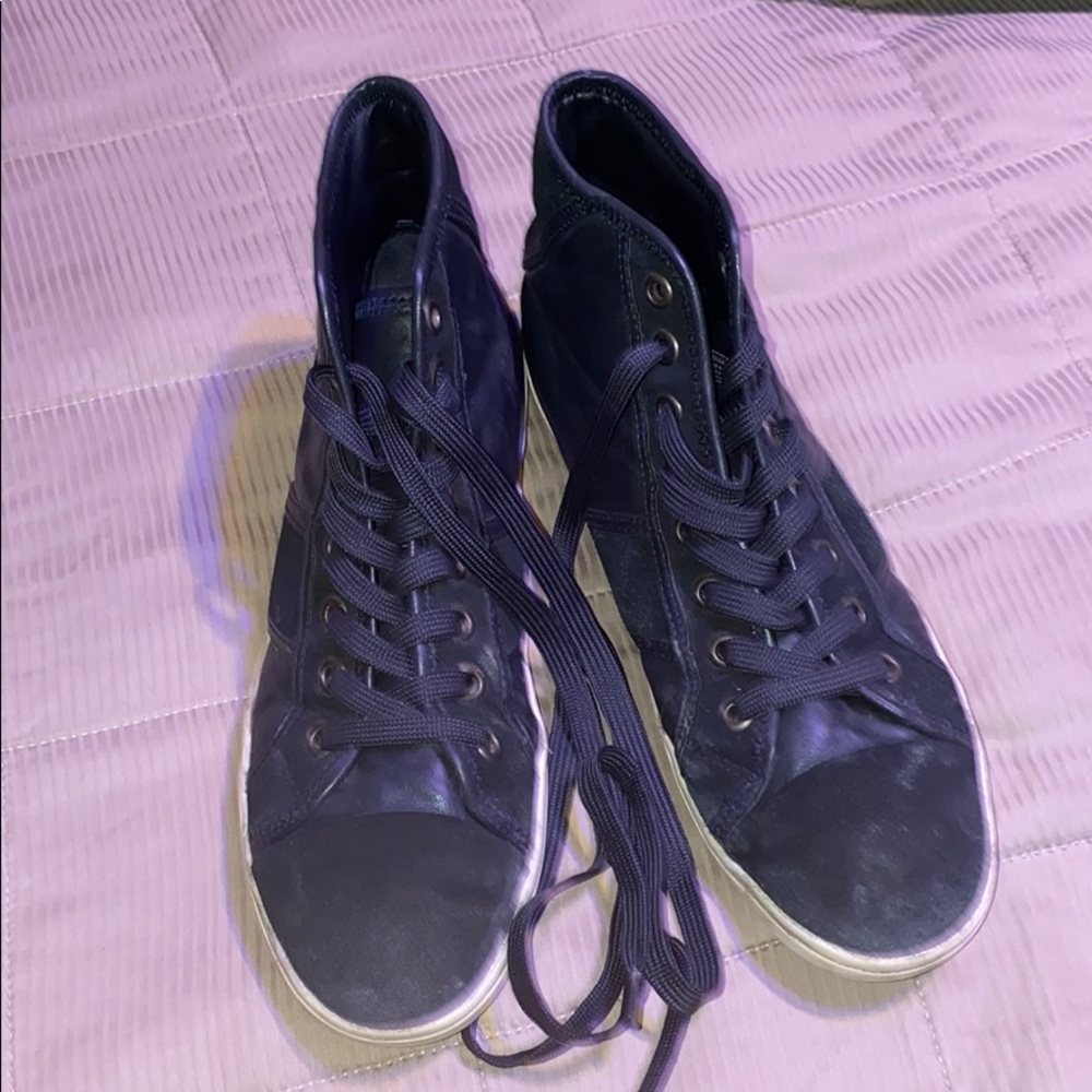 Navy high top sneakers by forever 21
